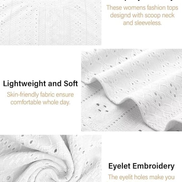 Womens Summer Tank Tops Fall Cute Shirts Sleeveless Casual Beach Vacation Clothe - Picture 2 of 5